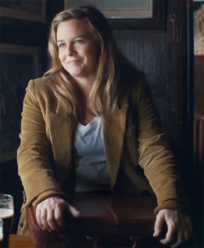 Buy Now Fiona Sharpe TV Series Irish Blood Season 01 Alicia Silverstone Brown Corduroy Blazer For Unisex