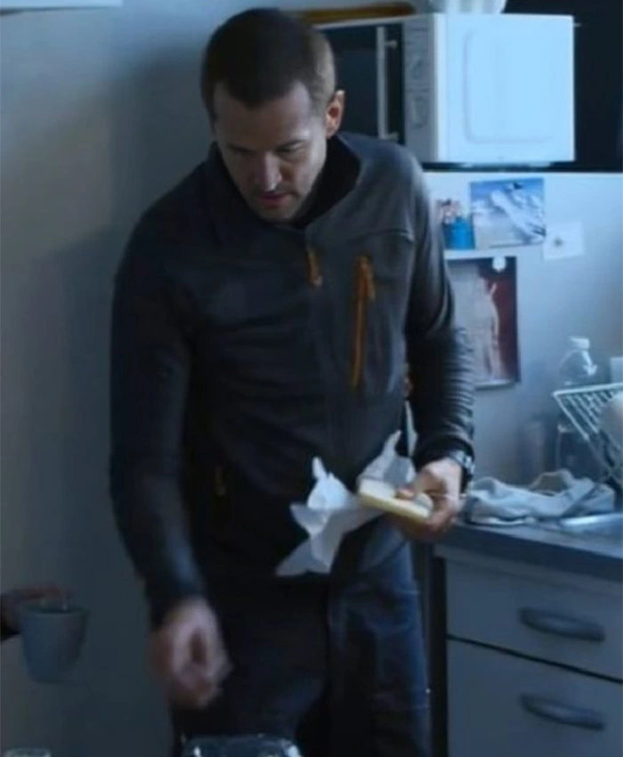 Alternative view of Ad Vitam 2025 Guillaume Canet Grey Fleece Jacket