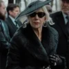 Buy Now Helen Mirren TV Series MobLand 2025 Maeve Harrigan Black Suede Leather Shearling Coat For Unisex