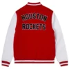 Buy Now Houston Rockets Red And White Varsity Jacket For Unisex