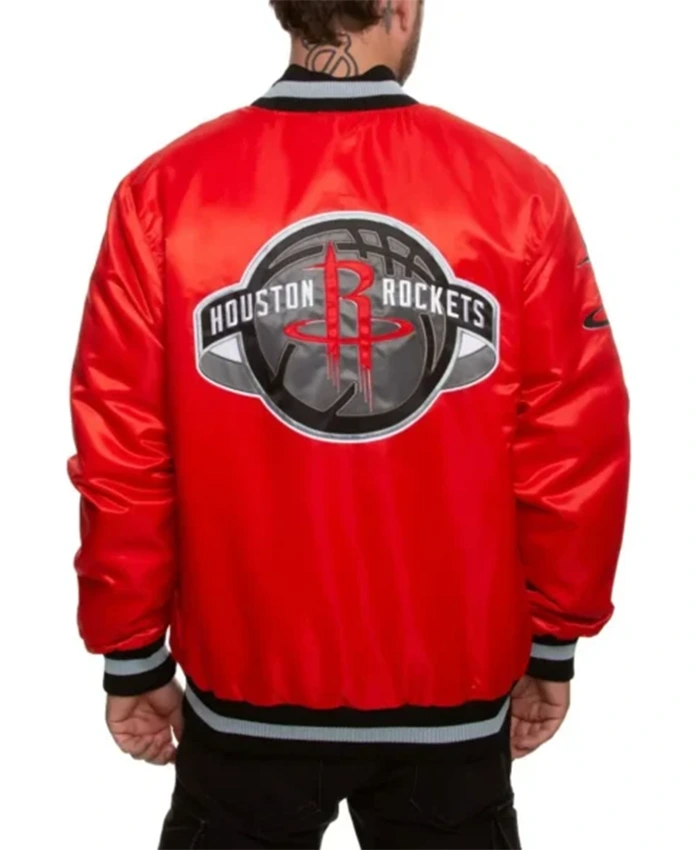 Buy Now Houston Rockets Red Letterman Varsity Jacket For Men And Women
