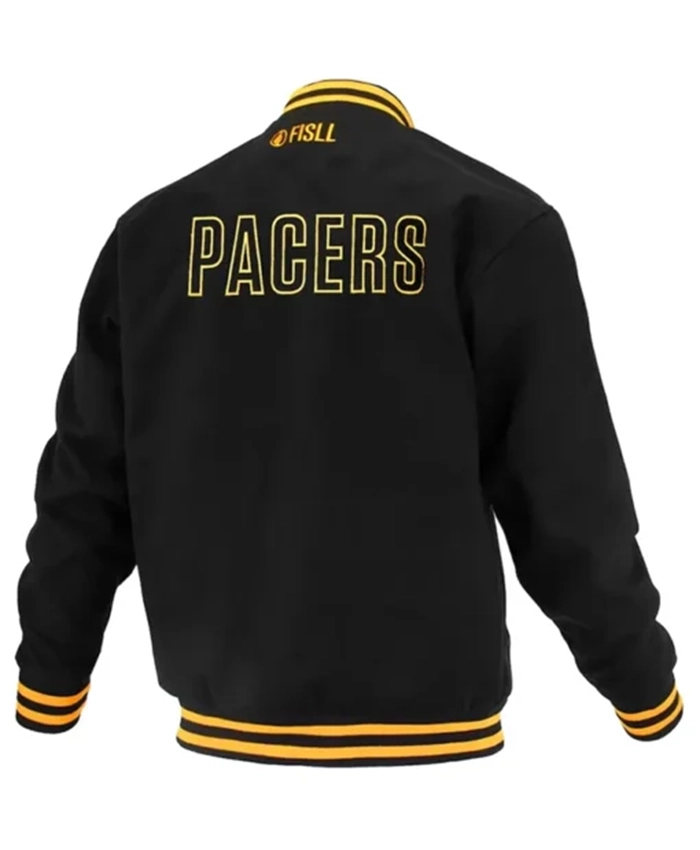 Buy Now Indiana Pacers Logoman Shadow Black Varsity Jacket For Men And Women