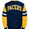 Buy Now Indiana Pacers Youth Legendary Yellow And Navy Blue Varsity Jacket For Unisex