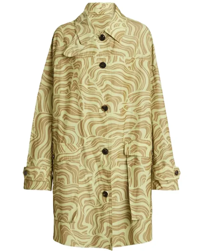 Buy Now Ivy TV Series Happy Face 2025 Tamera Tomakili Wave Print Cotton Coat For Unisex