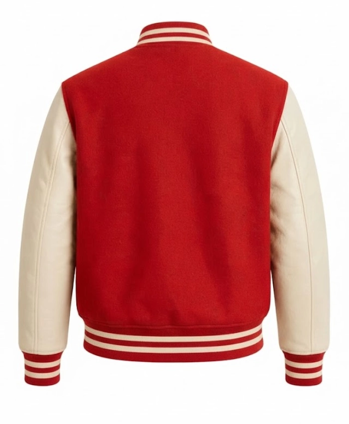 Buy Now Jaafar Jackson Movie Michael 2025 Red And White Varsity Jacket