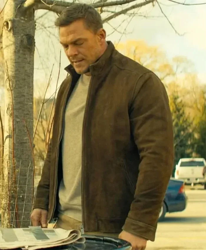 Buy Now Jack Reacher TV Series Reacher Season 03 Alan Ritchson Brown Suede Leather Jacket For Unisex