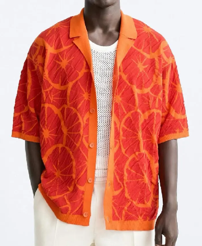 Buy Now Jean Luc Reichmann Leo Mattei Brigade Des Mineurs Season 12 Leo Mattei Orange Slice Print Shirt For Unisex