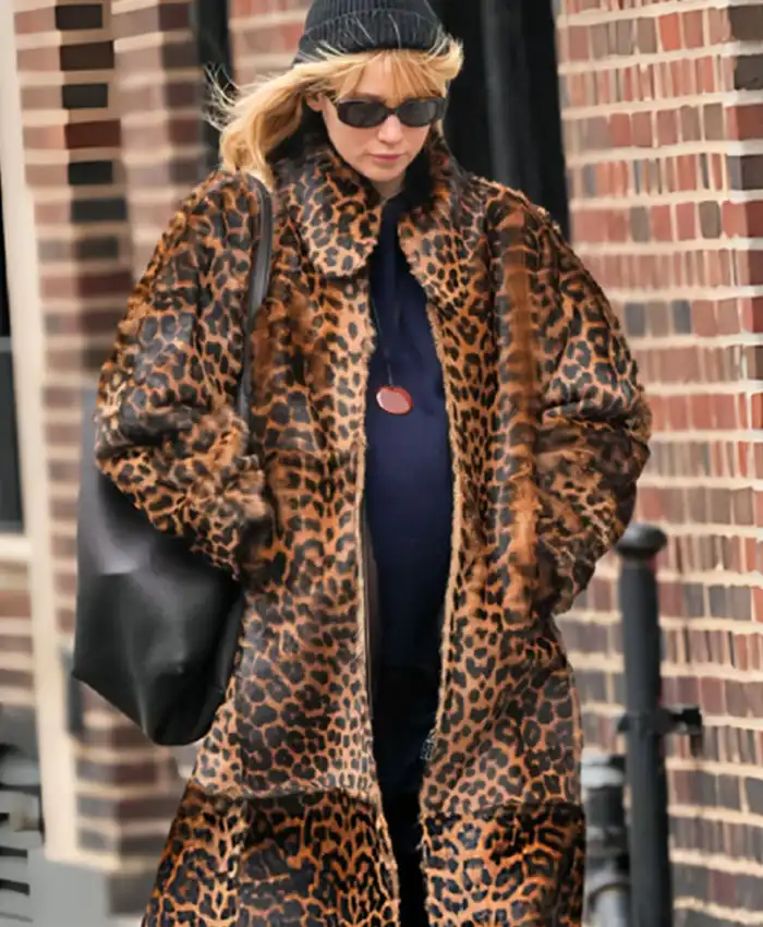 Buy Now Jennifer Lawrence NYC 2025 Leopard Print Fur Coat For Men And Women