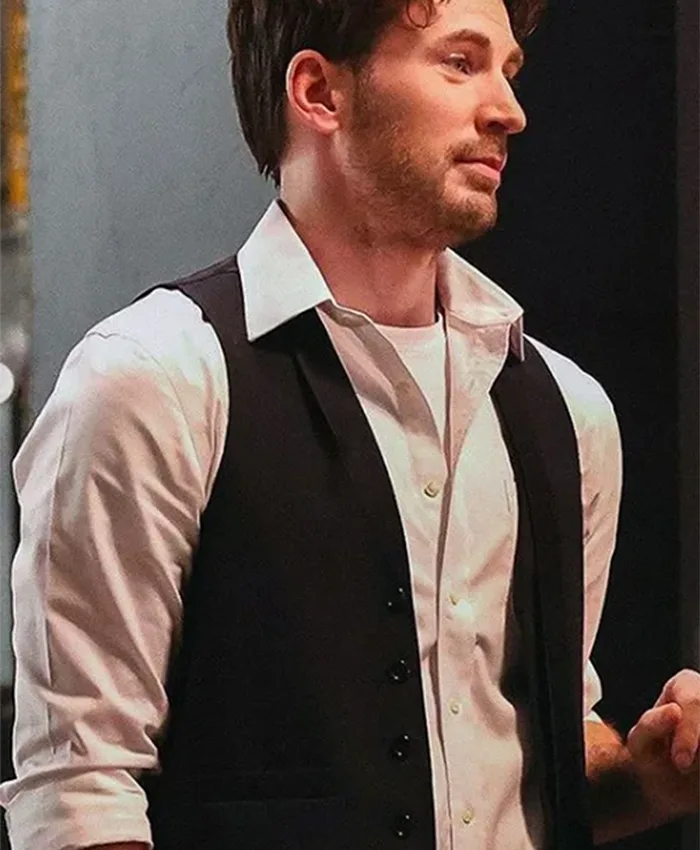 Buy Now John Movie Materialists 2025 Chris Evans Black Vest For Men And Women