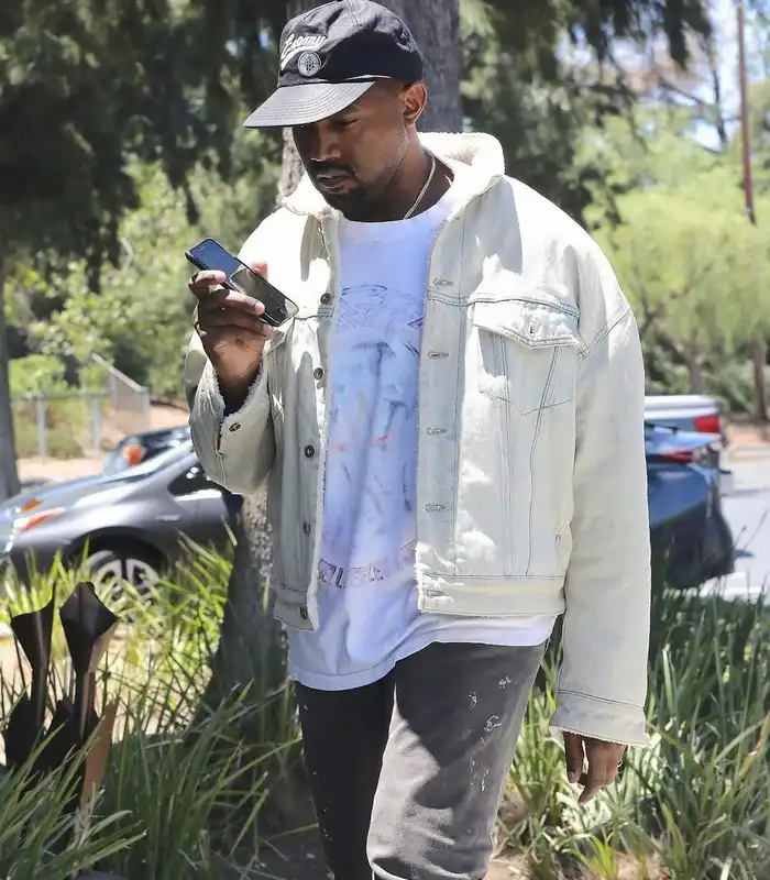 Alternative view of Kanye West White Trucker Denim Jacket
