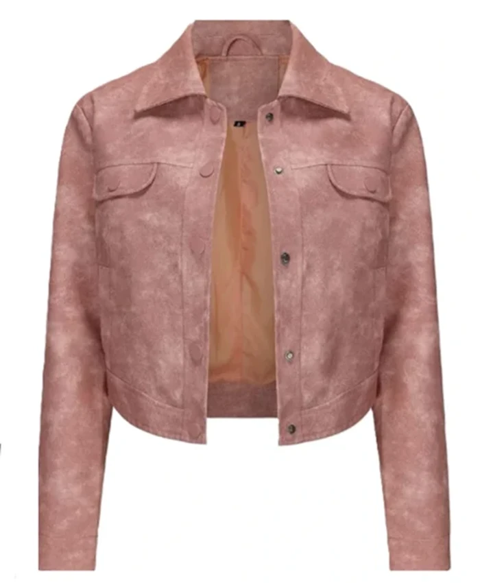 Buy Now Keisha Castle Hughes TV Series FBI Most Wanted Season 06 Hana Gibson Pink Suede Jacket For Unisex