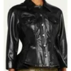 Buy Now Kirsten Storms TV Series General Hospital 2024 Maxie Jones Peplum Black Leather Jacket For Unisex