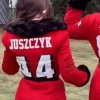 Buy Now Kristin Juszczyk 49ers Red Snowsuit For Men And Women