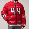 Buy Now Kyle Juszczyk San Francisco 49ers Off Season Player Red Puffer Jacket For Unisex