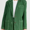 Buy Now Lacey Quinn TV Series Found Season 02 Gabrielle Walsh Green Denim Blazer For Unisex