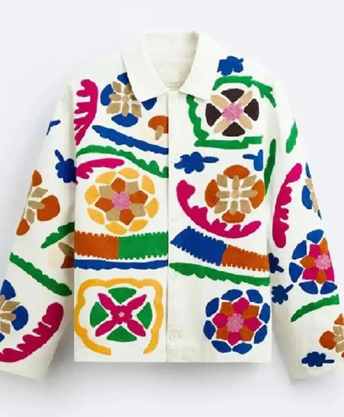 Alternative view of Love Island UK S11 Munveer Jabbal White Printed Jacket