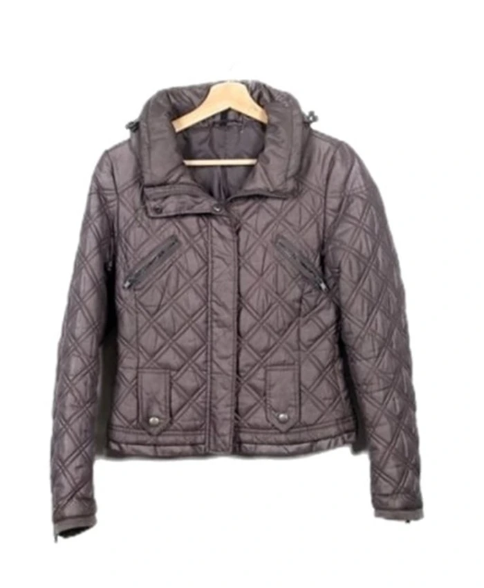 Buy Now Lucia TV Series My Family Season 01 Vanessa Scalera Grey Quilted Jacket For Unisex