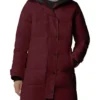 Buy Now Lyla Novak TV Series Chicago Fire Season 13 Jocelyn Hudon Maroon Puffer Hooded Coat For Unisex