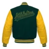 Buy Now MLB Oakland Athletics Green And Yellow Varsity Jacket For Men And Women