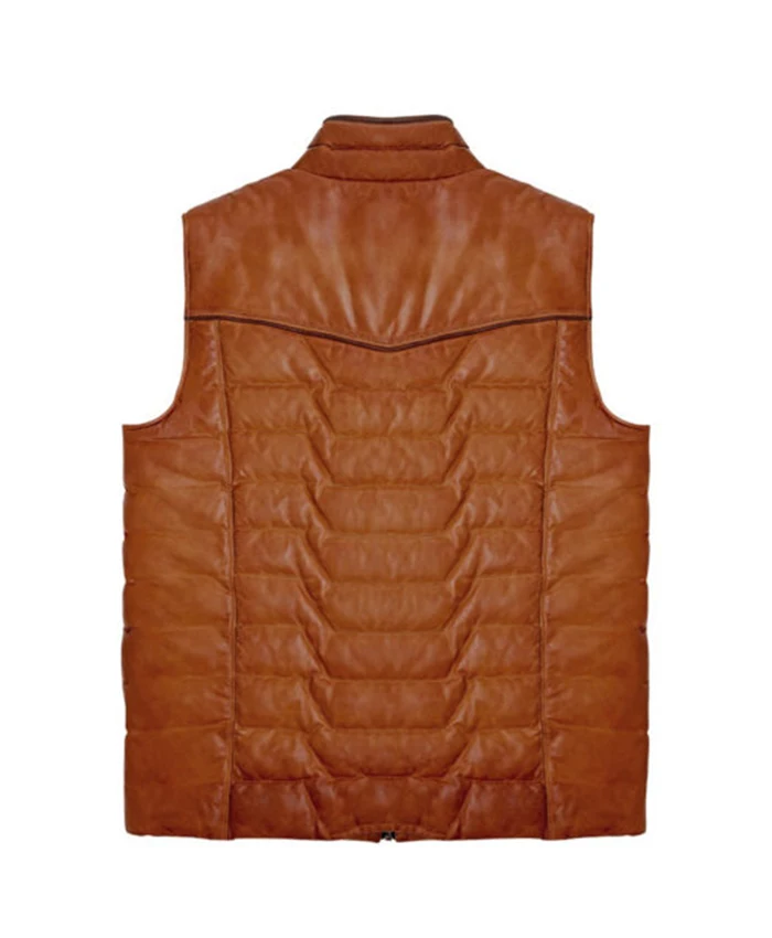 Buy Now Maverick Brown Leather Vest For Men And Women
