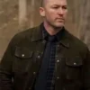 Buy Now Michael Ormewood TV Series Will Trent Season 03 Jake McLaughlin Olive Green Suede Leather Jacket For Unisex