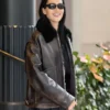 Buy Now Milan Fashion Week Amelia Gray Hamlin Leather Jacket For Sale