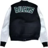 Buy Now Milwaukee Bucks Black And White Letterman Varsity Jacket For Men And Women