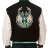 Buy Now Milwaukee Bucks Black And White Varsity Jacket For Men And Women