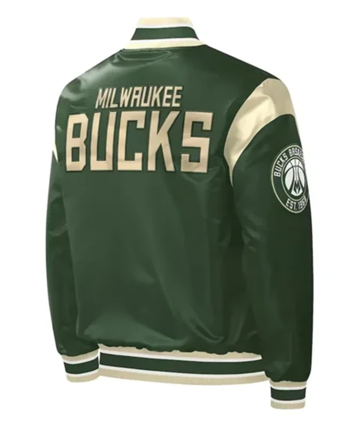 Buy Now Milwaukee Bucks Force Play Hunter Green Varsity Jacket For Unisex