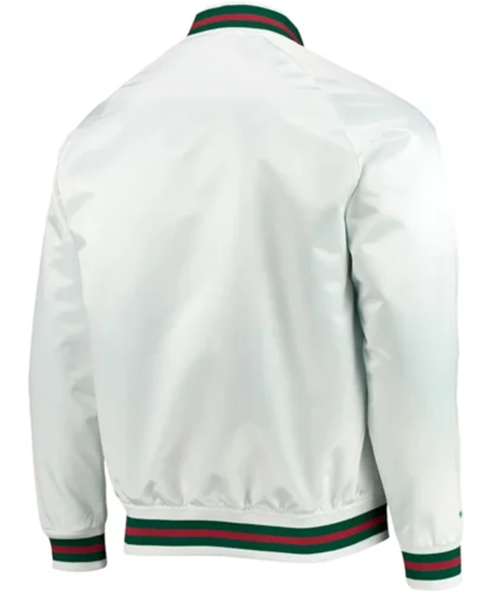 Buy Now Milwaukee Bucks Hardwood Classics White Varsity Jacket For Unisex