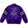 Buy Now Milwaukee Bucks Heavyweight Purple Bomber Jacket For Men And Women