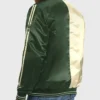 Buy Now Milwaukee Bucks Off White And Green Varsity Jacket For Unisex
