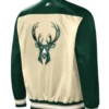Buy Now Milwaukee Bucks The Tradition Ii Green And Cream Varsity Jacket For Unisex