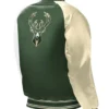 Buy Now Milwaukee Bucks Youth Hunter Green Varsity Jacket For Men And Women