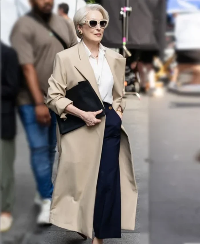 Buy Now Miranda Priestly Movie The Devil Wears Prada 2 2026 Meryl Streep Beige Trench Coat For Unisex