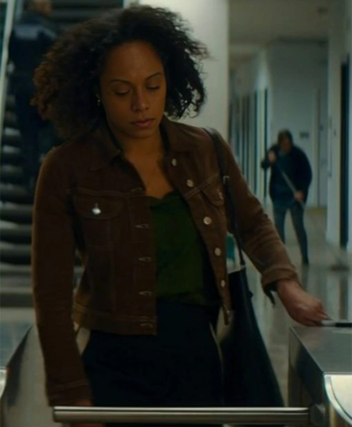 Alternative view of Missing You 2025 Rosalind Eleazar Brown Denim Jacket