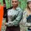 Buy Now Monae TV Series The Hunting Wives Season 01 Joyce Glenn Green Cropped Jacket For Unisex