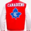 Buy Now Montreal Canadiens Retro Classic Rib Red And White Varsity Jacket For Unisex