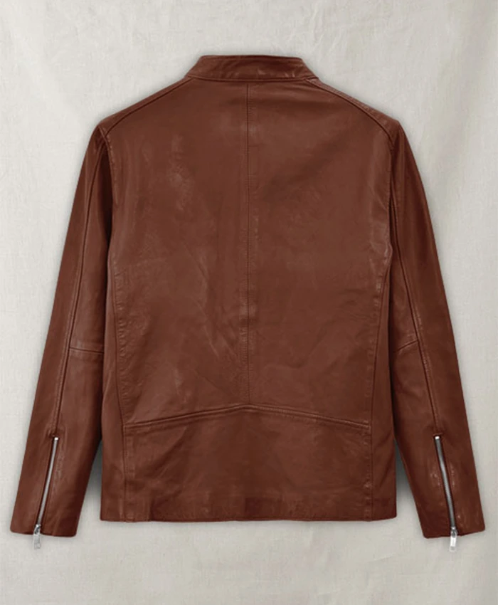 Motorad Tan Brown Leather Jacket - Image 2