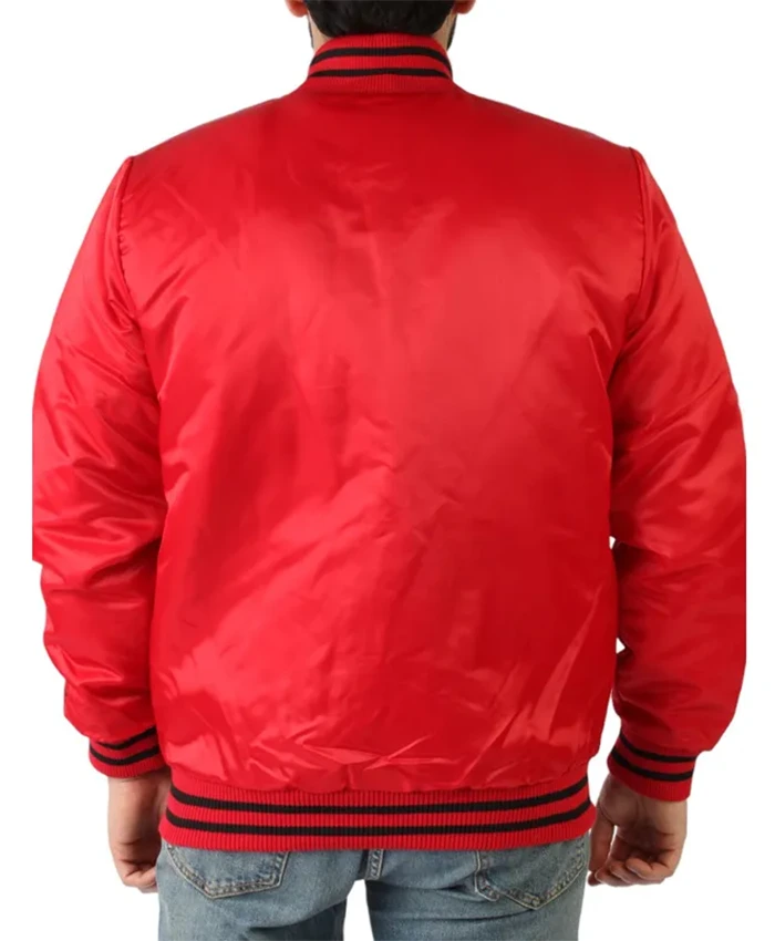 Buy Now NBA 6X Finals Chicago Bulls Champions Red Letterman Varsity Jacket For Unisex