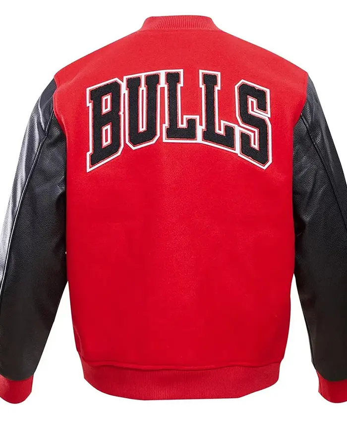 Buy Now NBA Chicago Bulls Classic Black And Red Varsity Jacket For Men And Women