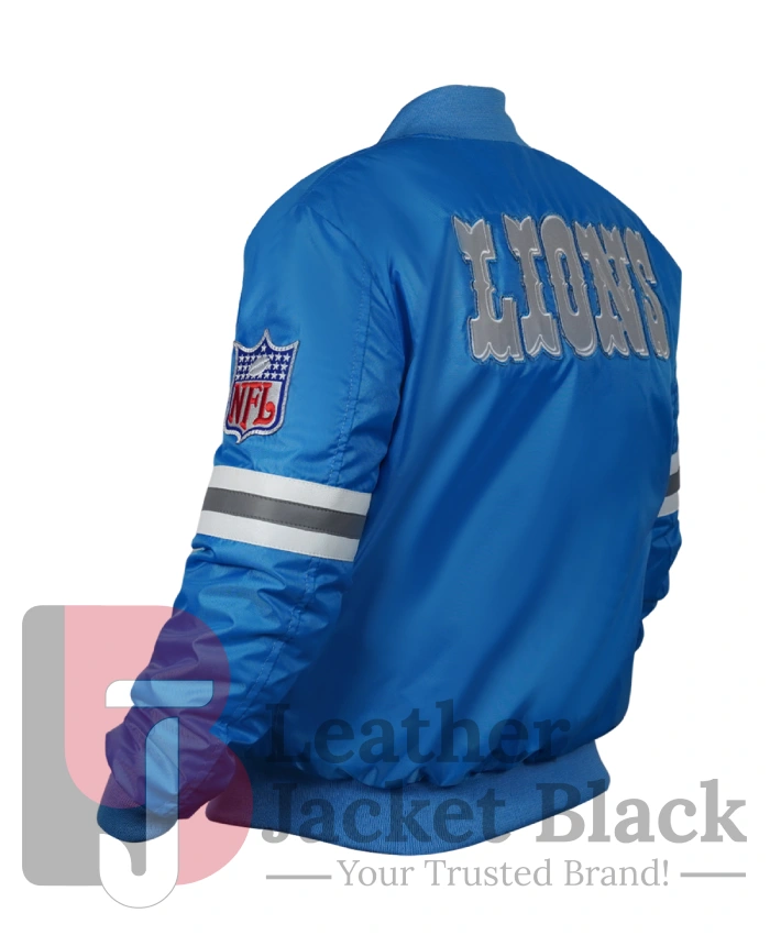 Buy Now NFL Detroit Lions 80s Sky Blue Varsity Jacket Men And Women