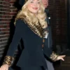 Buy Now NYC Sabrina Carpenter Leopard Print Fur Black Blazer For Unisex