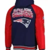 Buy Now New England Patriots Defender Royal Hooded Bomber Jacket For Unisex