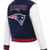 Buy Now New England Patriots Mash Up Navy Blue And White Varsity Jacket For Men And Women