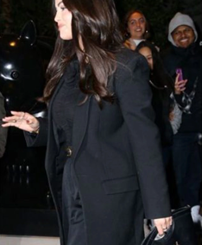 Buy Now New York City Emilia Perez Screening Selena Gomez Black Coat For Unisex