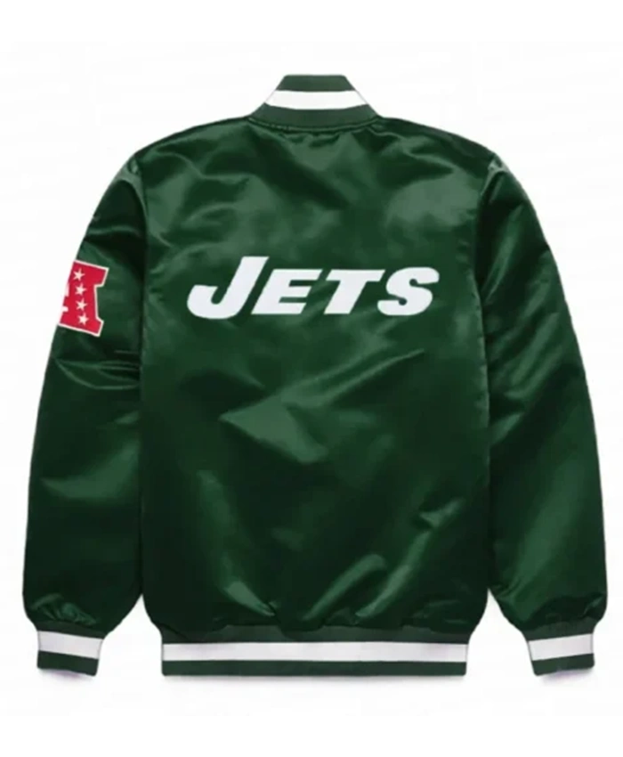 Buy Now New York Jets Dark Green Varsity Jacket For Men And Women