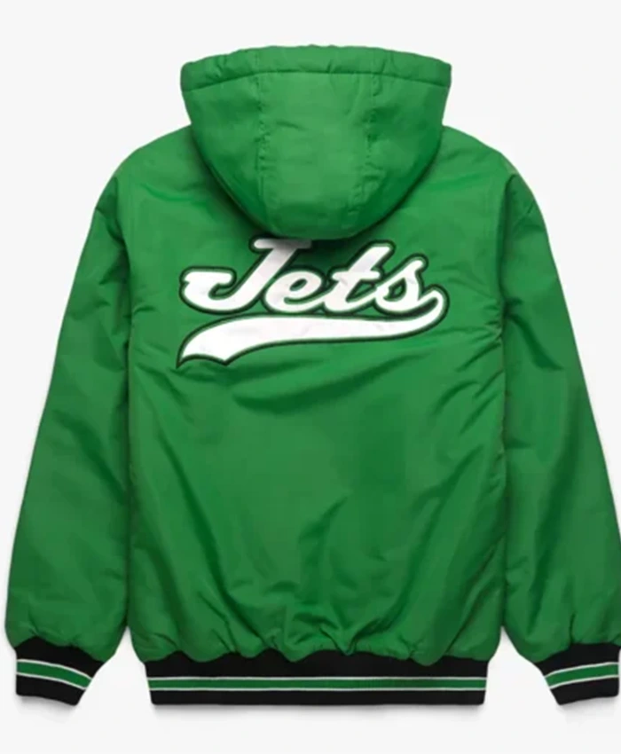 Buy Now New York Jets Green Hooded Varsity Jacket For Men And Women