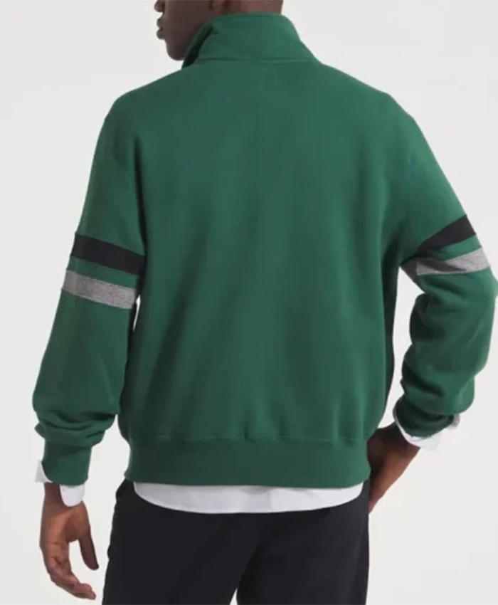 Buy Now New York Jets Green Striped Bomber Jacket For Men And Women