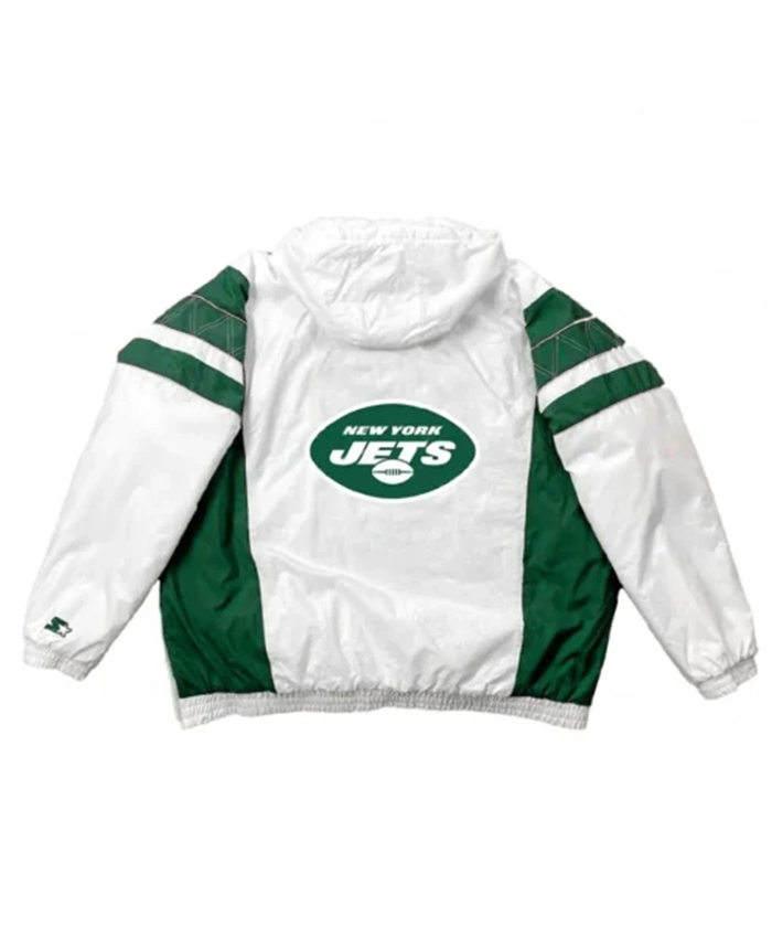 Buy Now New York Jets Home Team White Half Zip Jacket For Men And Women